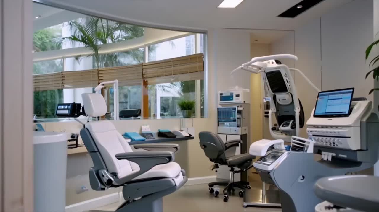 Bright, modern treatment room at Kidztopia Dental & Braces